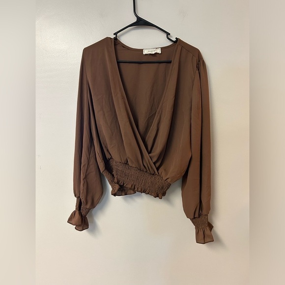 no comment Tops - No Comment cross front blouse